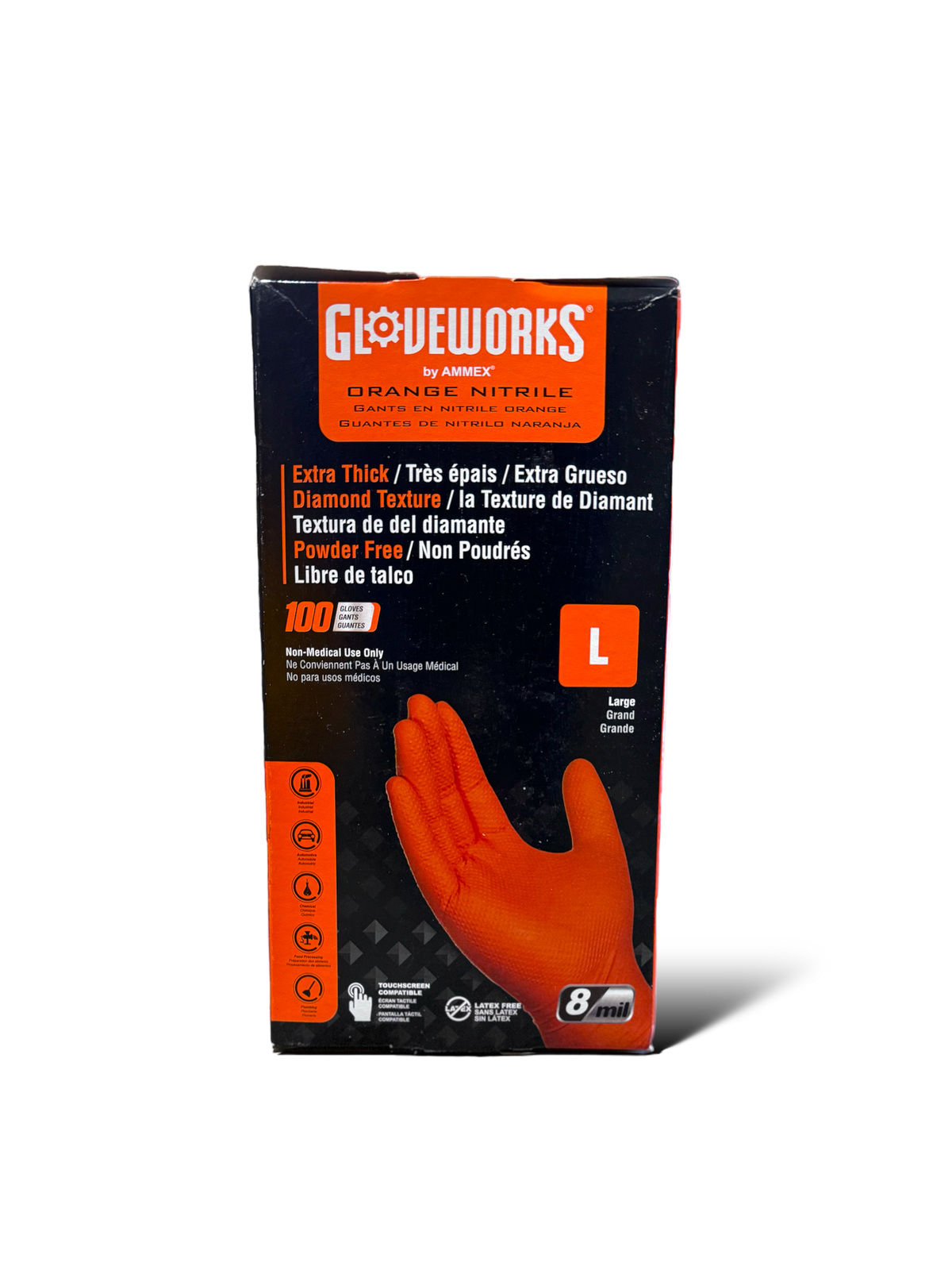 Large Orange Mechanic Gloves 100 ct.